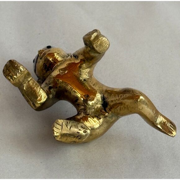 Vintage Brass Makhan Chor Laddu Gopal Baby Krishna Statue - Picture 6 of 9